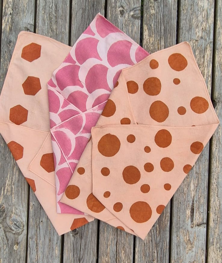 Naturally Dyed Bandanas