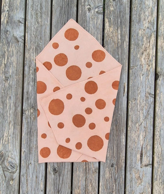 Naturally Dyed Bandana - Circles