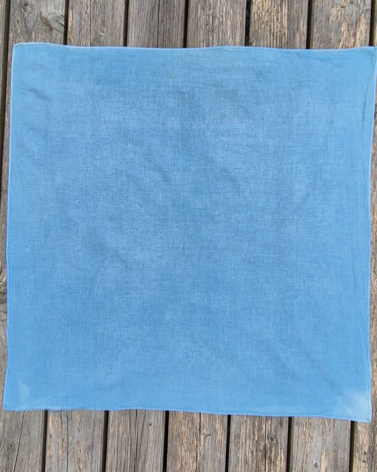 Naturally Dyed Bandana - Solid Indigo