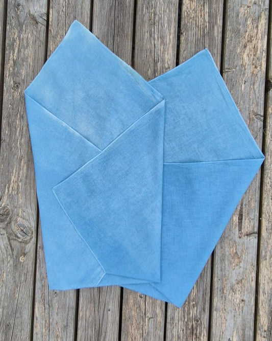 Naturally Dyed Bandana - Solid Indigo