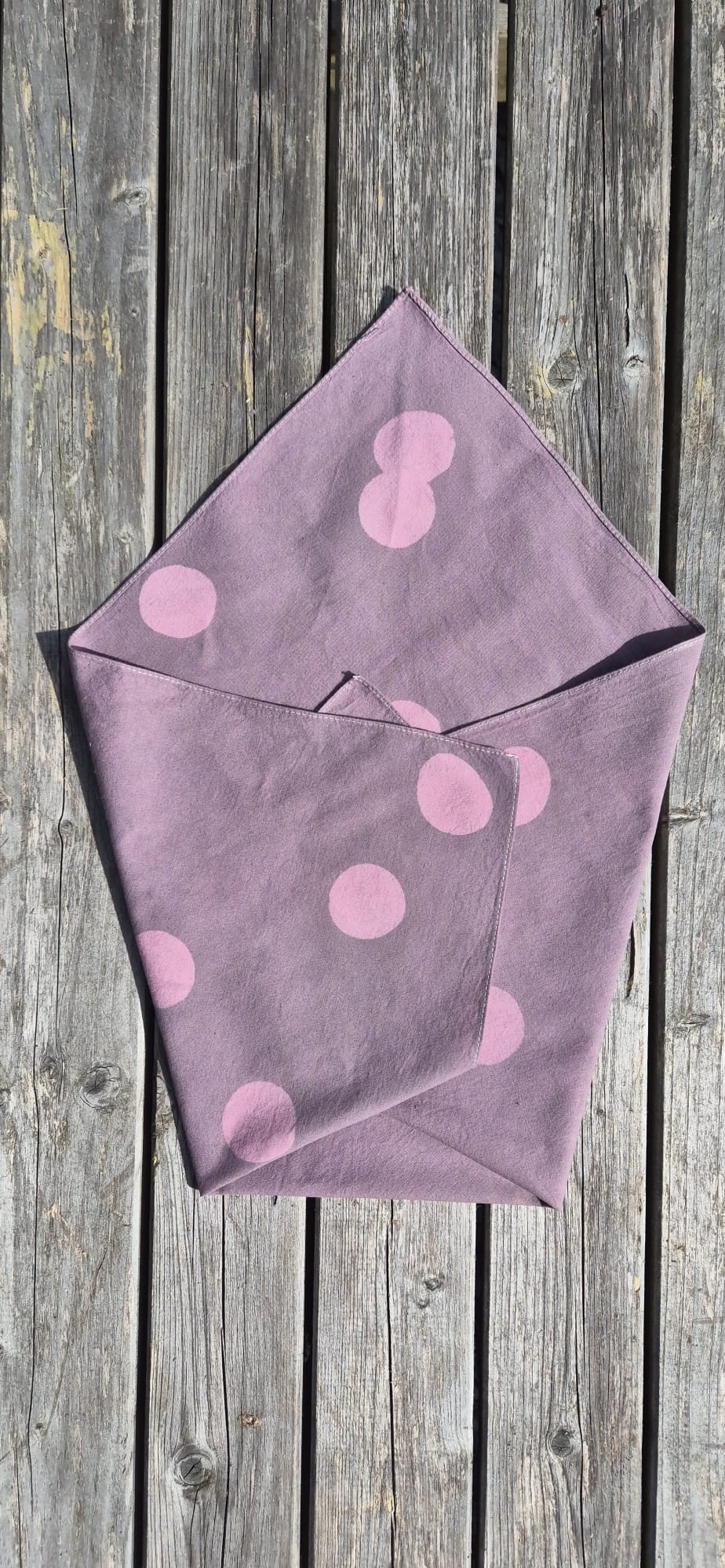Naturally Dyed Bandana - Circles