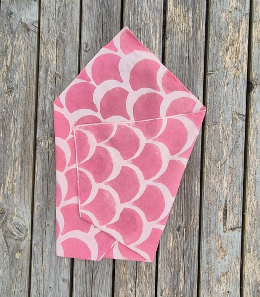 Naturally Dyed Bandana - Clamshells