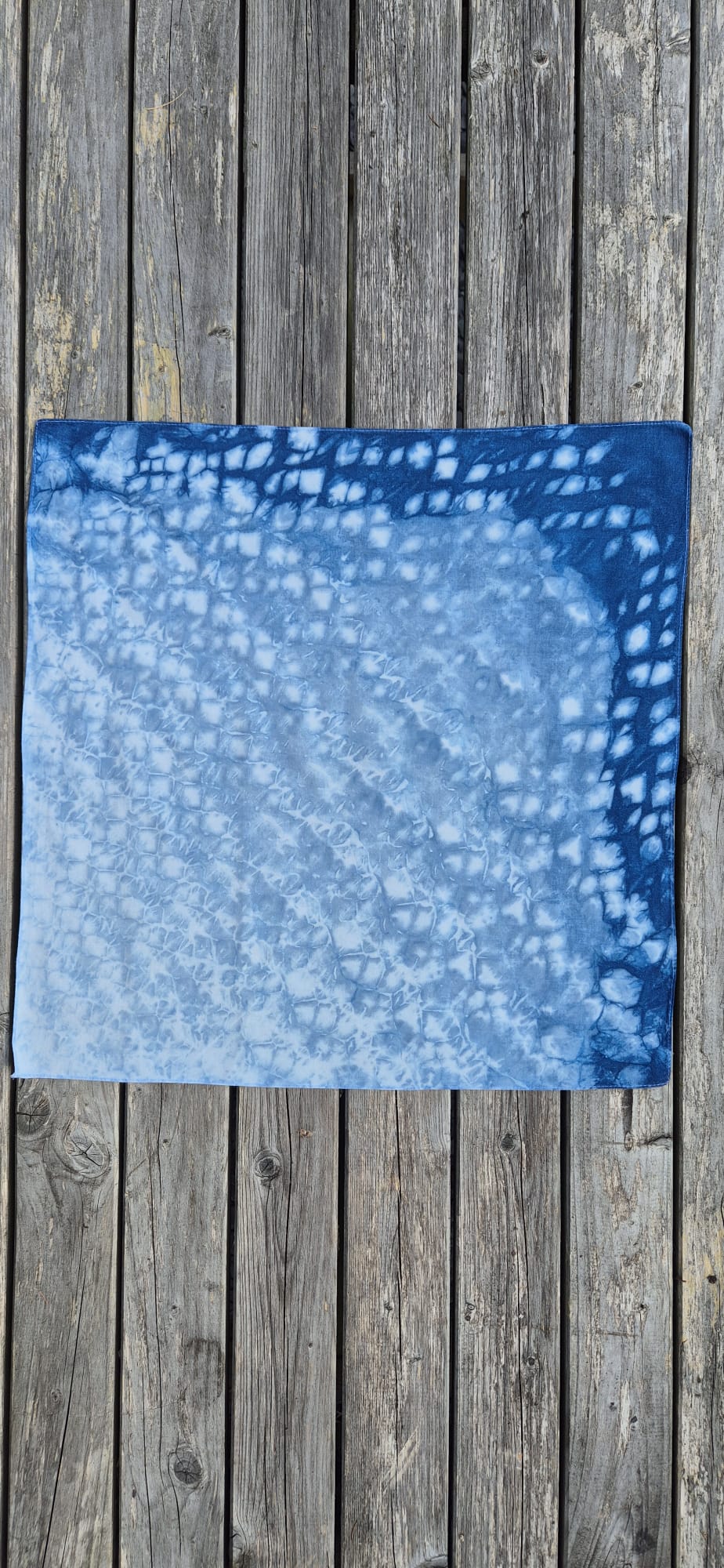 Naturally Dyed Bandana - Ombre Indigo