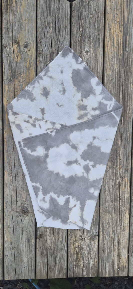 Naturally Dyed Bandana - Storm clouds gather